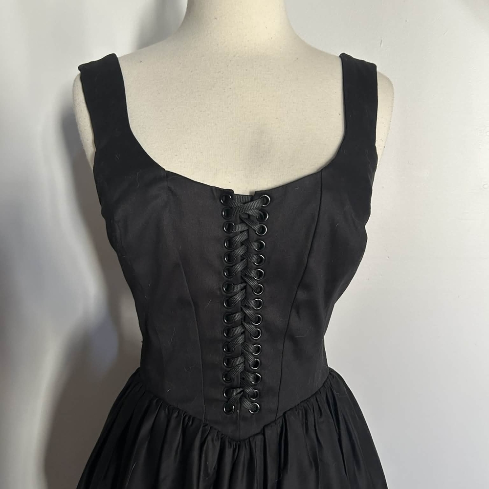 Black Lace-Panel Maxi Dress - Unbranded - Picture 4 of 7